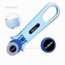 원단재단기 고무 시트지 종이 천 핸드 커터 커팅기 28mm 블레이드가있는 로터리 직물