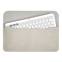 BOHO 블루투스 키보드 보관 휴대용 스웨이드 파우치 K380 매직키보드 트리오500 케이스, 스웨이드_화이트 실버