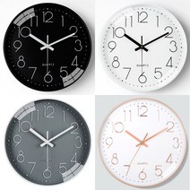 무소음 벽시계 거실 안방 자녀방 사무실 까페 유리시계, 골드