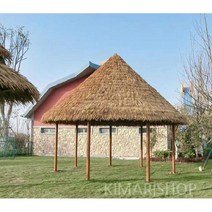초가 지붕 인조 볏짚 원두막 카페 인테리어 야주수 어닝 오두막 덮개 공예 시공 자재, 아미그린