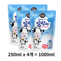 샤워메이트 말랑카우 핸드워시 리필, 1000ml, 60개