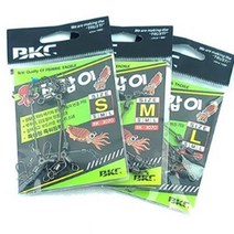 백경 쭈갑이 BK-3070 쭈꾸미 갑오징어 전용편대 삼각원터치 스냅도래 싹쓰리낚시, S