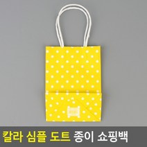 칼라 심플 도트 종이 쇼핑백(소) 종이백 선물케이스