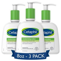 CETAPHIL 세타필 바디 모이스처라이저 16 oz 2개 모든 피부 타입 민감성 적합 보습 무향 저자극 논코메도제닉, NEW 8oz Pack of 3