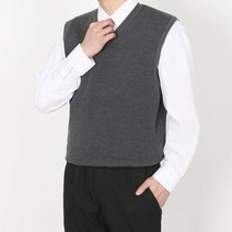 [KT알파쇼핑]남자 프리미엄 울소재 브이넥 니트 조끼 JP-VEW-V-차콜