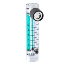 0.1-1.5LPM 1.5L 산소 공기 가스 용 제어 밸브가있는 산소 유량계 유량계, 0.1-5LPM., 투명하고 그린