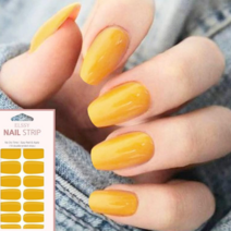 엘씨 젤 네일스티커 시럽 그라데이션 글리터 네일패치, 1개, 220/머스타드 옐로우