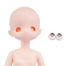 DIY 30cm 인형 메이크업 2D 애니메이션 얼굴 머리 또는 전체 롤 아름다운 소녀 장난감 선물 (머리 열 수 있습니다), B (head and body), yellow eyes