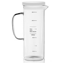 아트웨어 퓨어 내츄럴 내열유리물병 1300ml 화이트, 단품