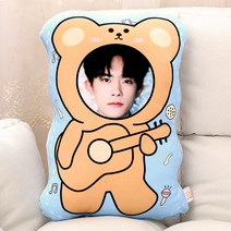 사람 얼굴 모양 봉제 인형 주문 제작 생일선물추천 10대여자, AQ_30cm(한 면에 그림 있음)