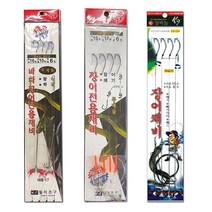 금호조침 천평 T천평 바다 민물 장어 메기 배스 우나기 묶음 낚시 바늘 채비 세트