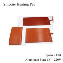 이동식 무시동 캠핑용 온풍기 히터 차량용 실리콘 가열 패드 스퀘어 플랫 고무 알루미늄 플레이트 백 오일 엔진 탱크 매트 연료 스트립 시트 방수 3d 프린터 335, 185x120mm, 36v 또는 48v