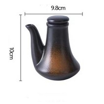 일본 요리 세라믹 오일 병 오일 병 주방 오일 캔 뚜껑 작은 간장 조미료 참기름 병 오일 주전자, 4, 하나