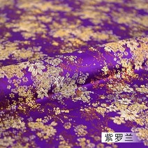 원단 자투리 오간자 브로케이드 실크 패브릭 새틴 플라워 바느질 재료 DIY 드레스, 01 50x75cm, 16 제비꽃_01 50x75cm