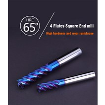 4 플루트 HRC65 HRC68 카바이드 엔드밀 합금 카바이드 밀링 텅스텐 스틸 밀링 커터 엔드밀 SUS 용 CNC 절삭, 3.1PCS - HRC65 - 2X4DX50L-4F