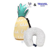 트러블스퀘어 럭키플래닛 본보야지 여행용 2 In 1 목베개 & 쿠션 파인애플