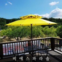 [비에스파라솔]야외 2단8각 파라솔/FRP(2300), 버건디