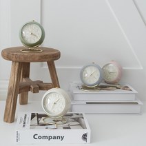 [바보사랑] 파스텔 탁상 알람시계, 색상:레트로그린