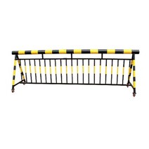 스틸바리케이드 11번 : H1100-L3000-100-50-25 파이 스텐바리케이드 삼각볼라드 우레탄 전선보호대 전선보호 과속방지턱 코너보호대 접착식