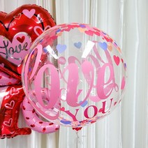 PVC 20인치 레터링 러브인쇄 버블풍선, 단품