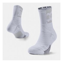 [언더아머] (1356615-100) 어덜트 UA 플레이메이커 크루 삭스 1356615-, White-L