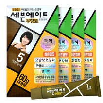 세븐에이트 칼라크림 염모제 60g, 5호 진한 밤색, 4개