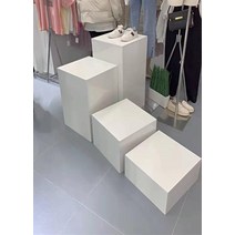 상품 샘플 디스플레이 단상 화이트 사각 선반 촬영 매장 디피용, 20큐브 높이60