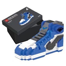 NBA 농구 블록 diy 미니 빌딩 소년 스포츠 신발 스니커즈 모델 anime buliding bricks toys assembly for blocks toy kids, 1-상자가있는 1pcs