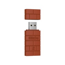 8bitdo리시버 usb 무선 수신기 블루투스 어댑터 2 ps5 ps4 xbox 시리즈, 빨간색, 1개