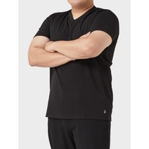 나인제트 브이넥 폴리 뚱스핏 티셔츠 22TS18