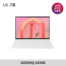LG전자 그램 16ZD95Q-GX56K 40.6cm 대화면 초고해상도 노트북, Free DOS, 16GB, 512GB, 코어i5, 화이트