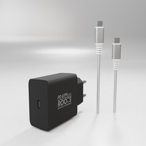 디에이치몰 루츠 65W GaN PD PPS 초고속충전기 C TO C 케이블포함, 블랙, 1개