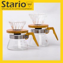 Sario 핸드드립서버 커피포트 커피 계량서버 컵 400ml/600ml-MBH, 400ml