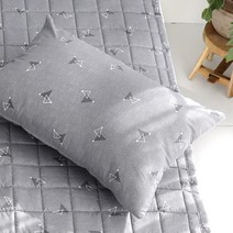 소딜라잇 슬잠 양면 베개커버+베개솜 세트, 슬잠그레이