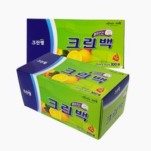 크린랩 뽑아쓰는 크린백 중 300매 음식 떡 과자 일회용 위생 냉동보관 신선보관 투명 비닐 봉투 봉지