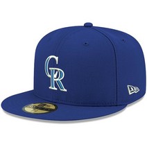 [미국정품] 817865 스냅백 캡모자 MLB [콜로라도 로키스] 뉴에라 White Logo 59FIFTY Fitted Hat - Royal