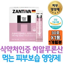 식약처인증 독일 히알루론산 피쉬콜라겐 하루한포 분말 30포 1개월분