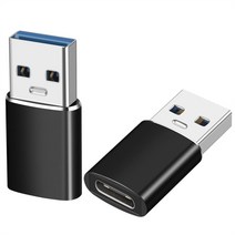 1+1 메탈 알루미늄 USB C타입 to USB-A 3.2 10Gbps Type-C 변환젠더 2P, 그레이1+1