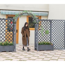 PVC 래티스 야외 울타리 가림막 파티션 휀스 담벼락(1+1), 하늘 구름 회색 참조