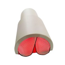온열돔 찜질 원 적외선 1인 온열기, 적색광발열실+일반가죽매트(화이트)