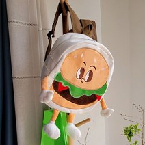 여성 캔버스 햄버거 배낭 대용량 탁아식 여행 배낭 여신 소녀 배낭 배낭