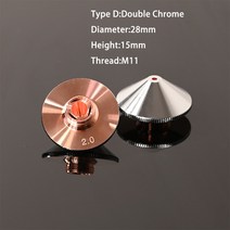 OEM D28 H15 M11 레이저 커팅 노즐 Precitec Procutter 1.0 2.0 Lightcutter WSX PENTA 파이버 헤드 노즐, 01 A-Single Chrome_07 2.0