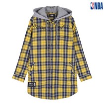 [NBA] 유니 휴스턴 로케츠 후드 탈착 체크 셔츠(N191SH210P)