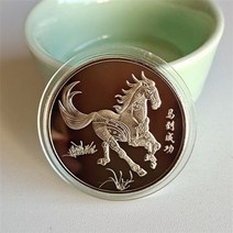새로운 소장품 동전 말 for lucky feng shui decoration 럭키 마스코트 메달 기념품 컬렉션 홈 장식, 은