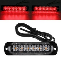 차량용 안개등 LED 전조등자동차 LED 작업등 바 12W 오프로드 조명 안개 램프 6 트랙터 스포트라이트, 한개옵션1, 03 12V red light