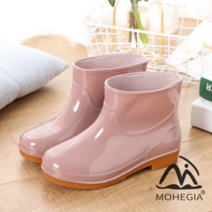 MOHEGIA 워터 슈즈 여성용 로우 탑 레인 부츠 미끄럼 방지