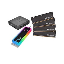 Thermaltake WaterRAM Alexa/Razer Chroma/5V 마더보드 동기화 RGB 액체 쿨링 메모리 DDR4 3200MHz 32GB (8GB X 4) CL-W25