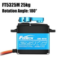 rptFEETECH 방수 브러시리스 금속 디지털 서보 180/360 도 코어리스 1/8 1/10 RC카 보트 로봇 40kg 35k, 02 FT5325M 25kg