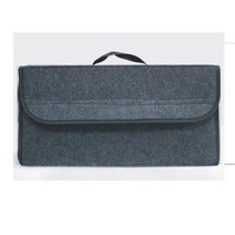 트렁크 정리 수납 박스 그물망 옥스포드 퀄팅 대형 미끄럼 방지 구획 부트 보관 도구 자동차 가방 소프트 펠트 액세서리, Grey-50x15x24