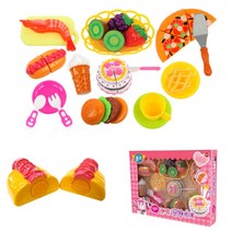 템팜 엠버의 즐거운 생일파티 아기 음식소품장난감 주방놀이세트, 혼합색상